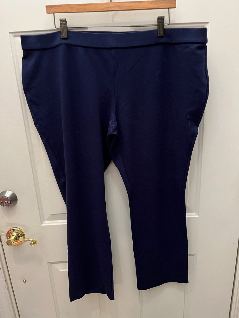 Women's Navy Stretch Ponte Pull-On Pants